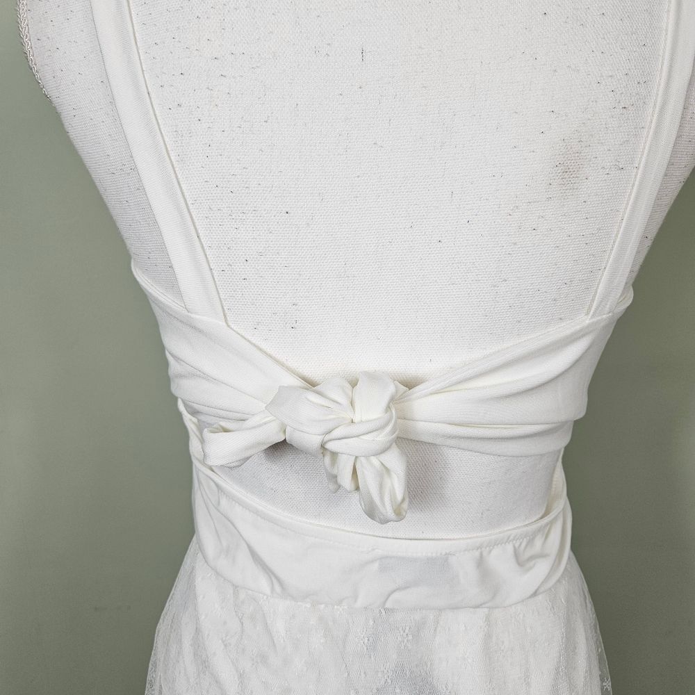 Fashion Nova White Sheer Cutout Maxi Dress - Picture 11 of 15